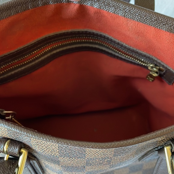 Authentic Louis Vuitton Damier Ebene Bucket Marais Shoulder Bag Purse Brown - Picture 6 of 16